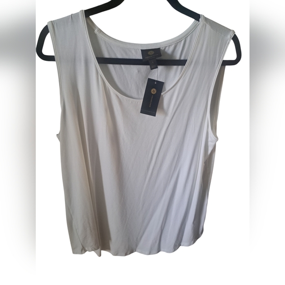 JM COLLECTION blouse Large White - Picture 1 of 3